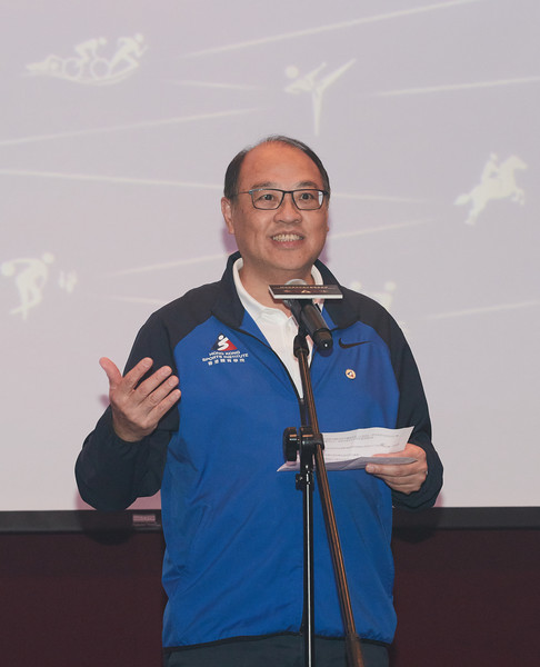 <p>香港體育學院主席林大輝博士SBS JP在「2018亞運會獎勵計劃頒獎典禮」上致辭。</p>
